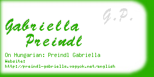 gabriella preindl business card